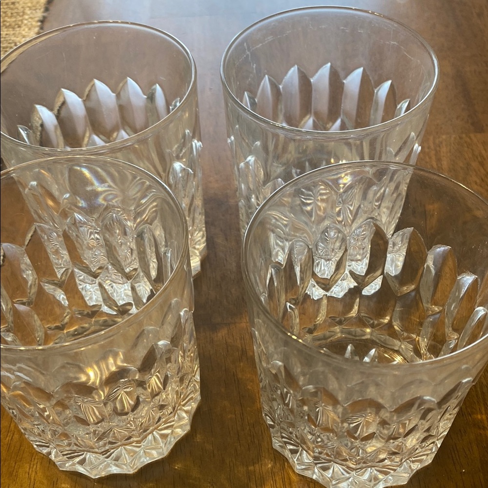 Royal Crystal Rocks 24% lead. Cristallera Italiana set of 4. Excellent condition
